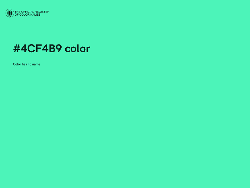 #4CF4B9 color image