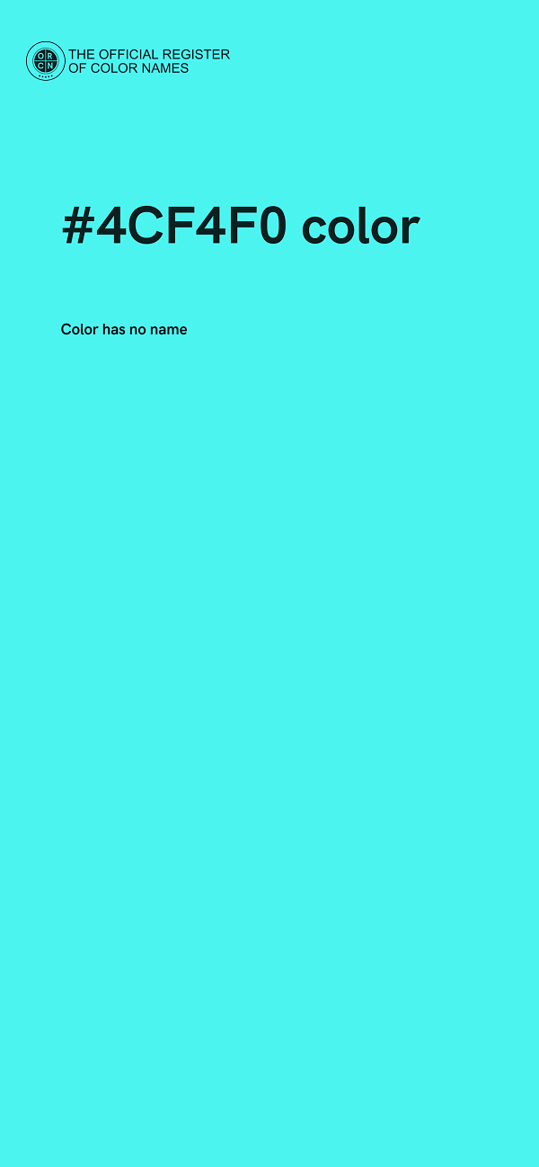 #4CF4F0 color image