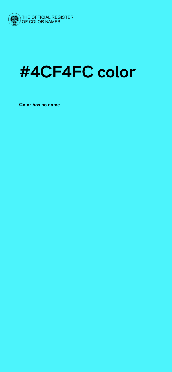 #4CF4FC color image