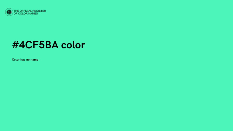 #4CF5BA color image