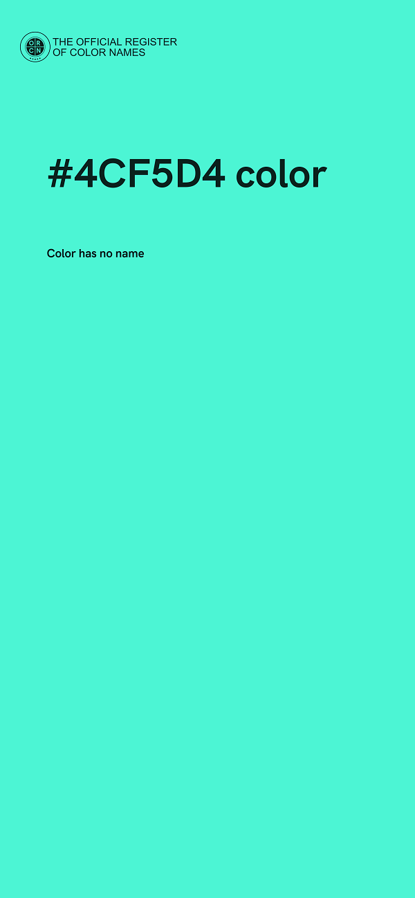 #4CF5D4 color image
