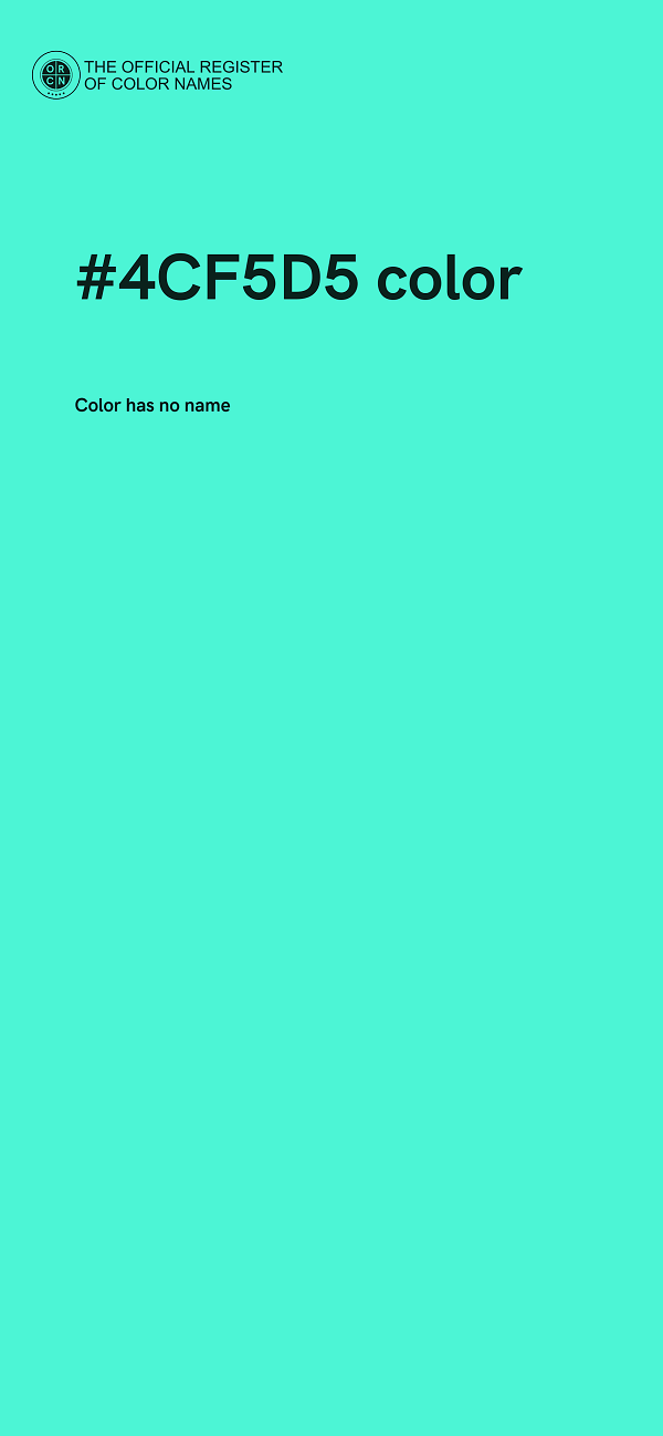 #4CF5D5 color image