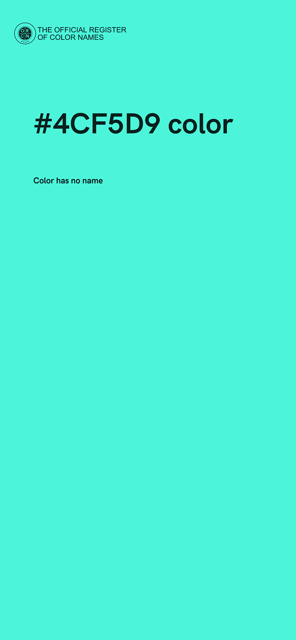 #4CF5D9 color image