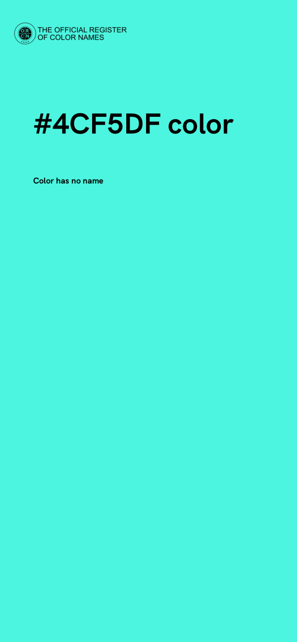 #4CF5DF color image