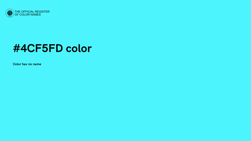 #4CF5FD color image