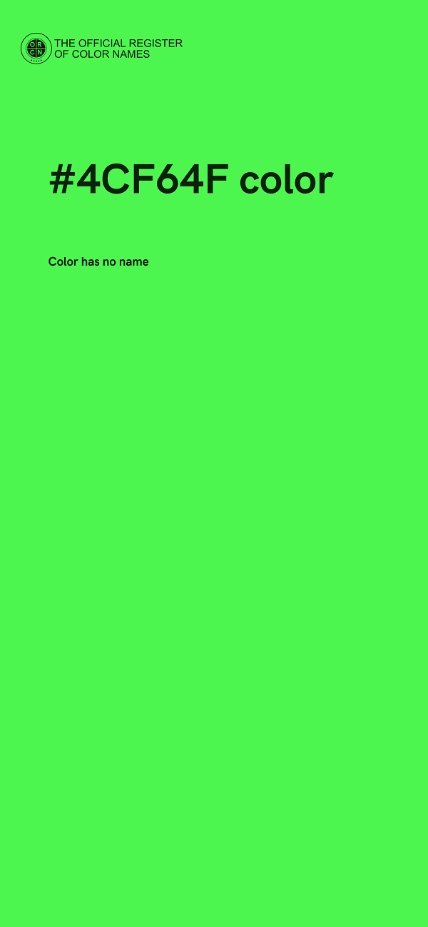 #4CF64F color image