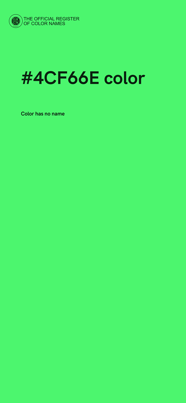 #4CF66E color image