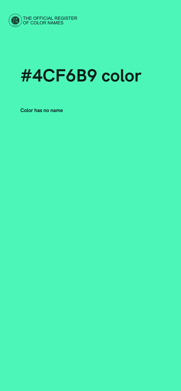 #4CF6B9 color image