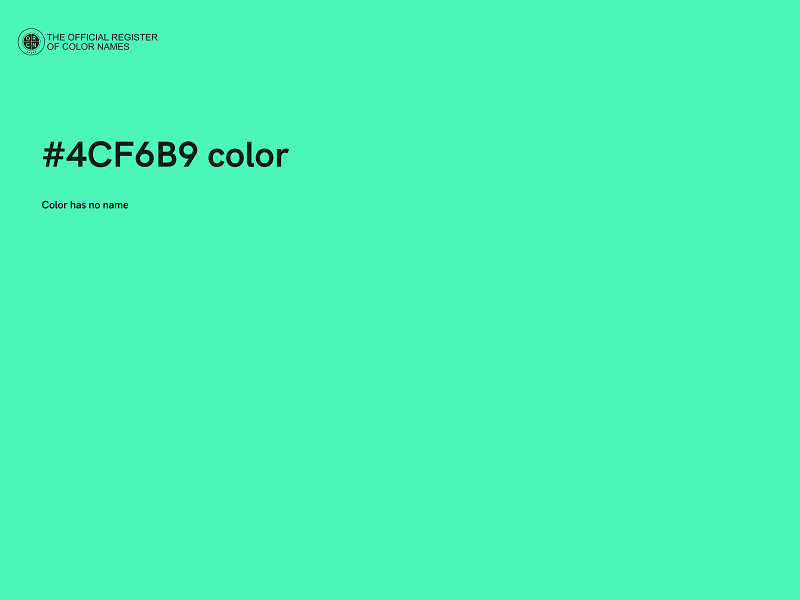 #4CF6B9 color image