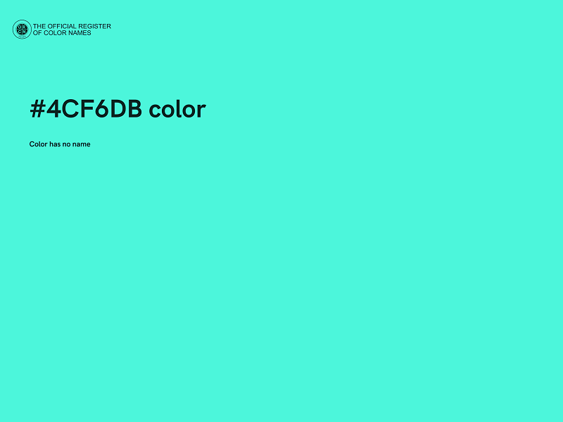 #4CF6DB color image