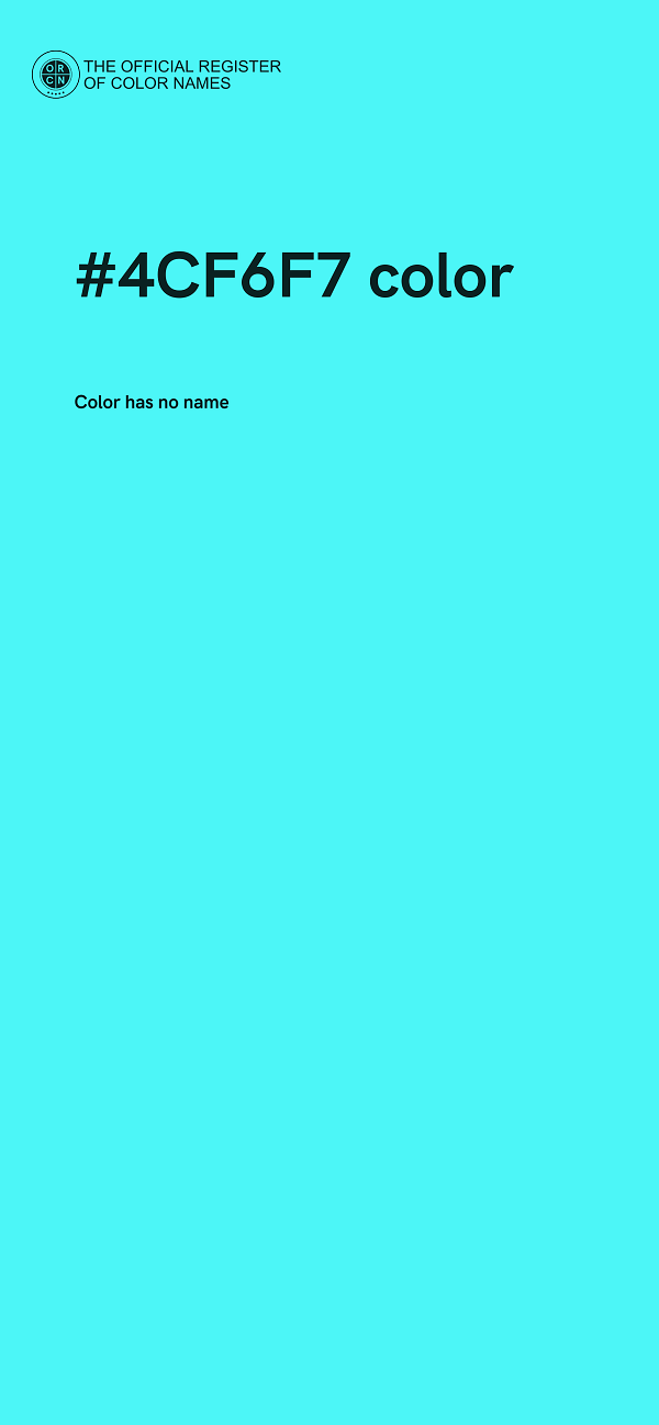 #4CF6F7 color image
