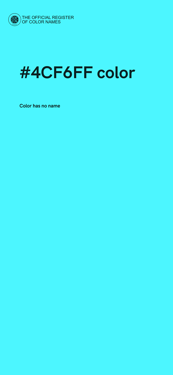 #4CF6FF color image