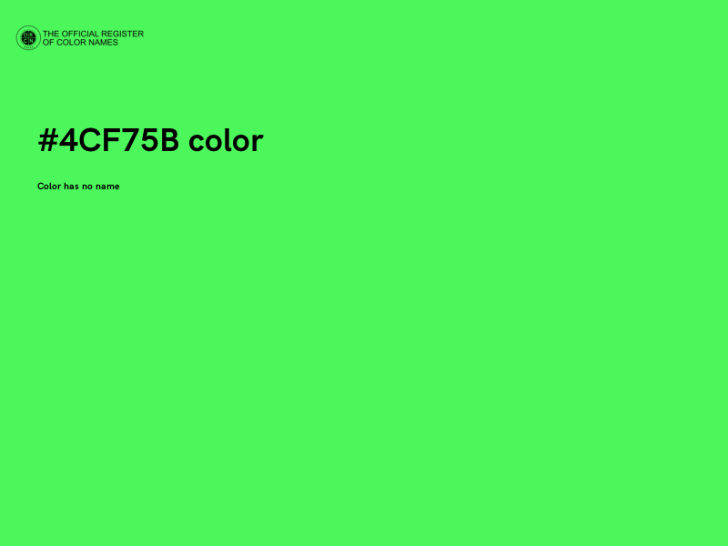 #4CF75B color image