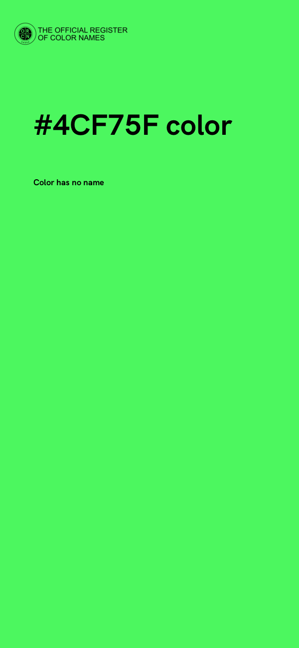 #4CF75F color image