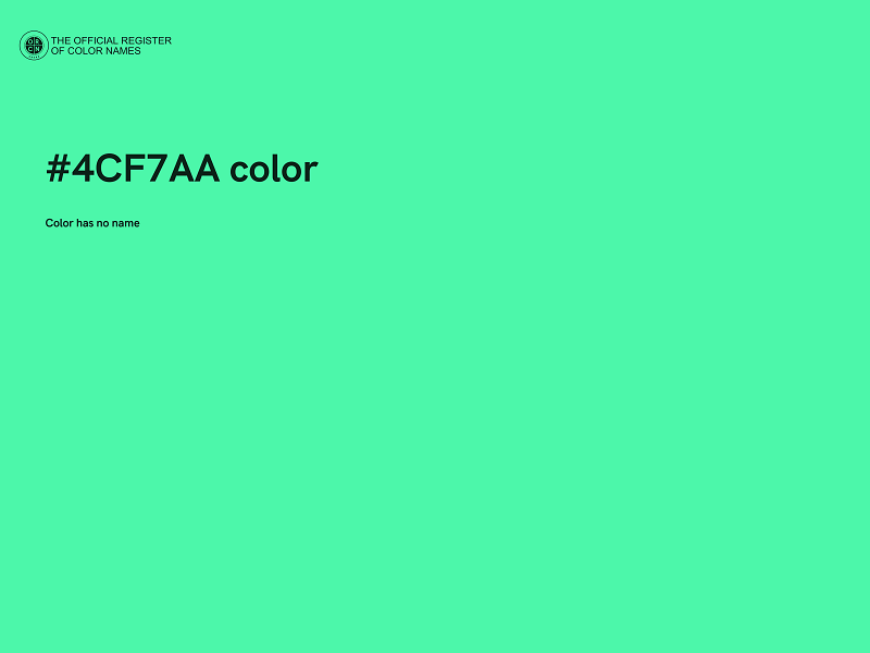 #4CF7AA color image