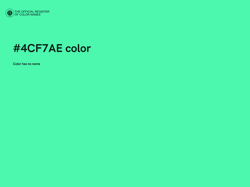 #4CF7AE color image