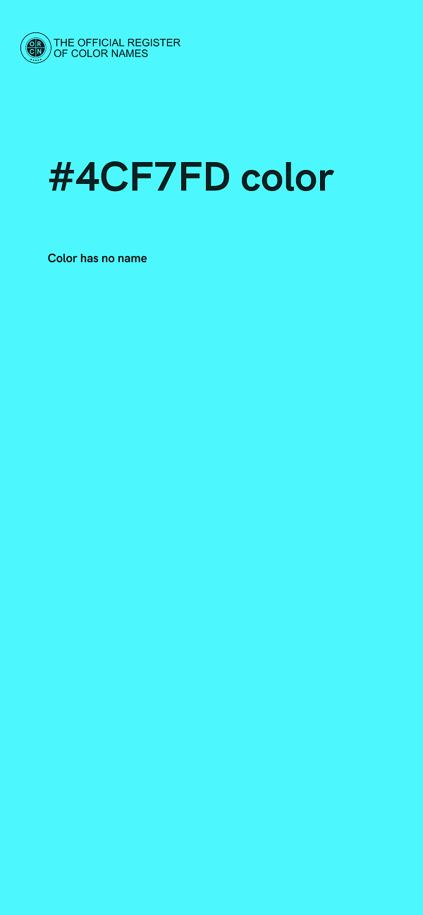 #4CF7FD color image