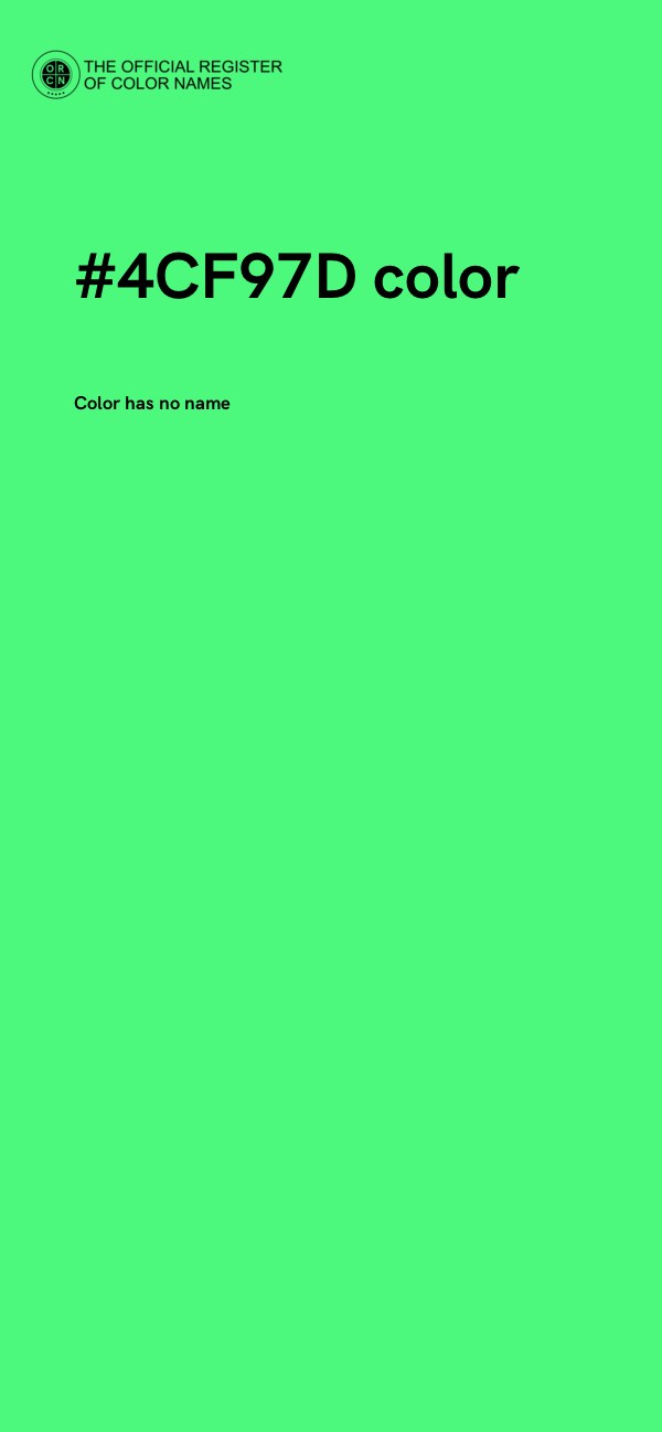#4CF97D color image