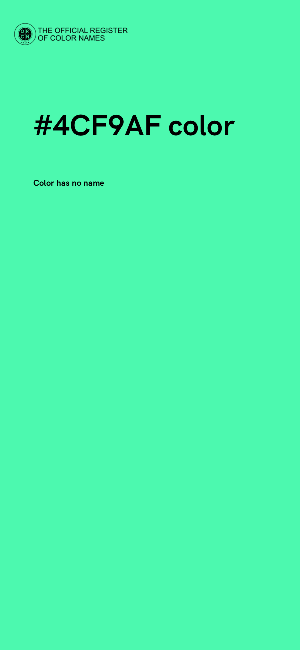 #4CF9AF color image