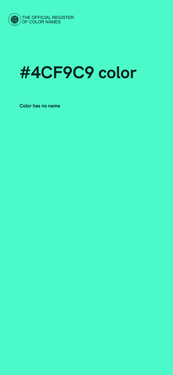 #4CF9C9 color image