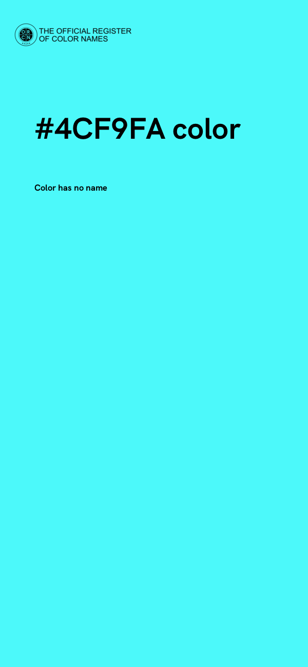 #4CF9FA color image
