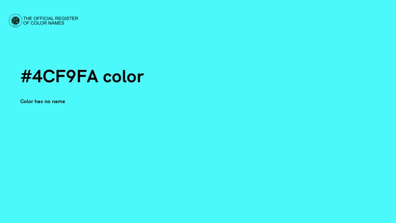 #4CF9FA color image