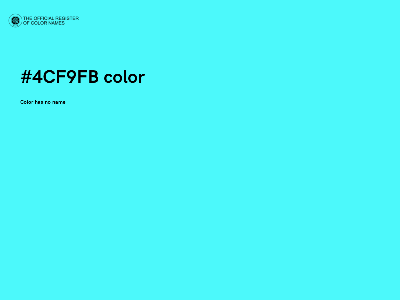 #4CF9FB color image
