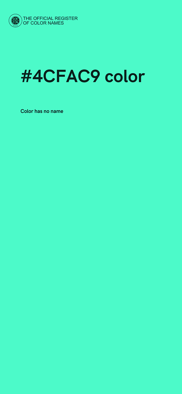 #4CFAC9 color image