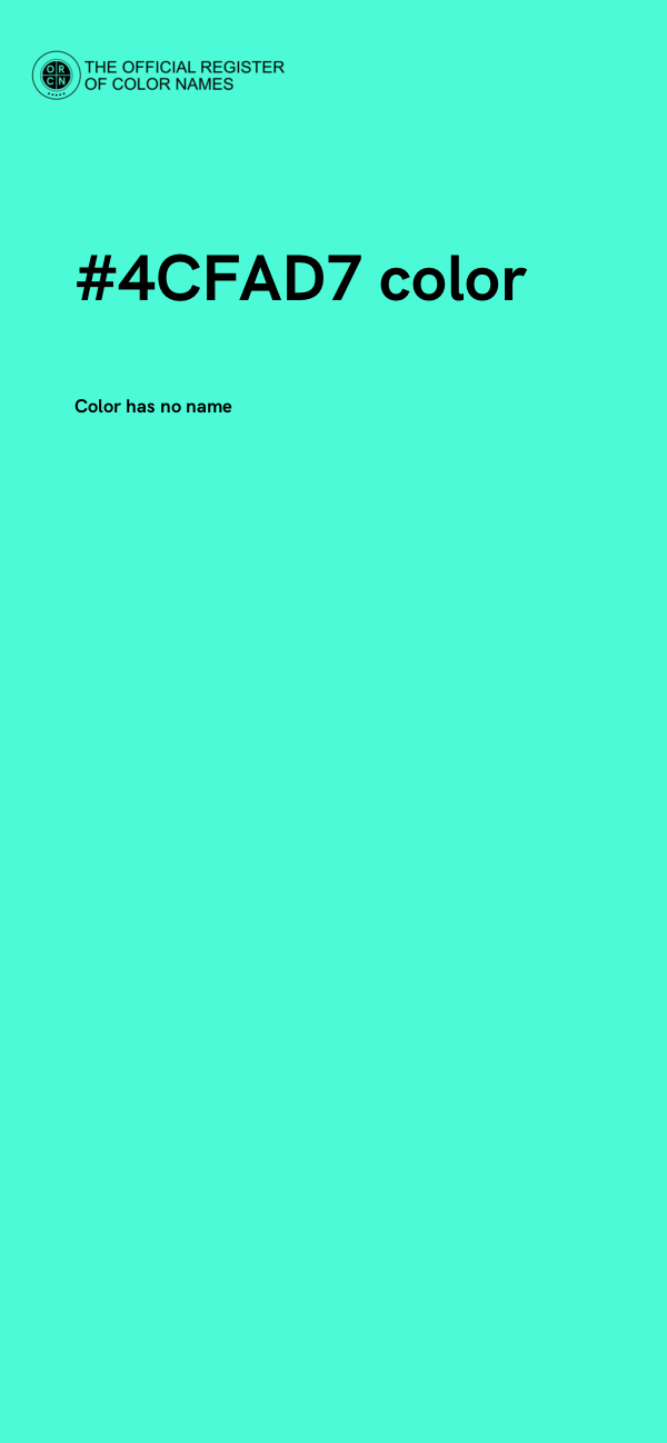 #4CFAD7 color image