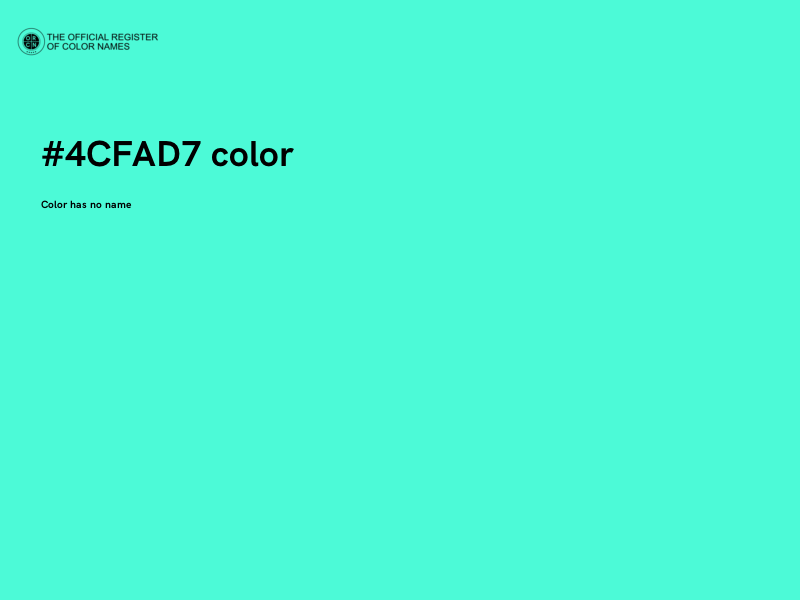 #4CFAD7 color image
