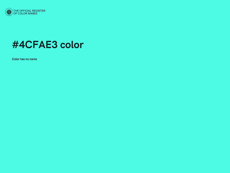 #4CFAE3 color image