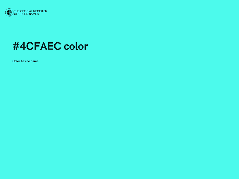 #4CFAEC color image