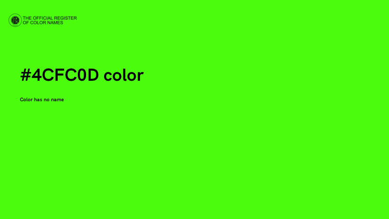 #4CFC0D color image