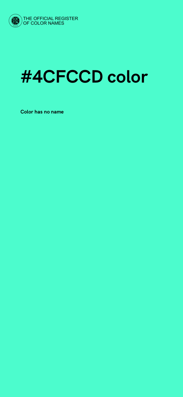#4CFCCD color image