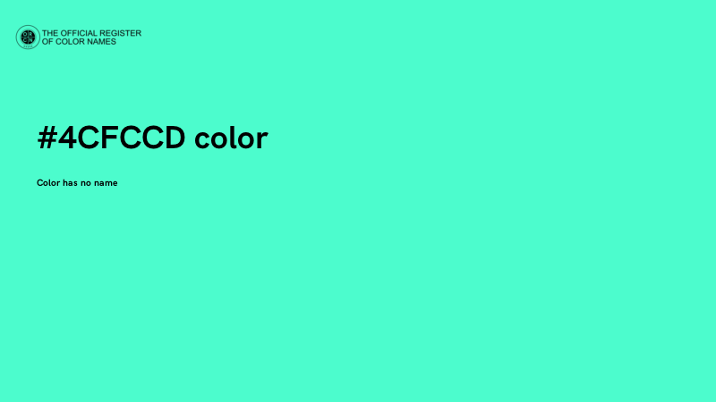 #4CFCCD color image