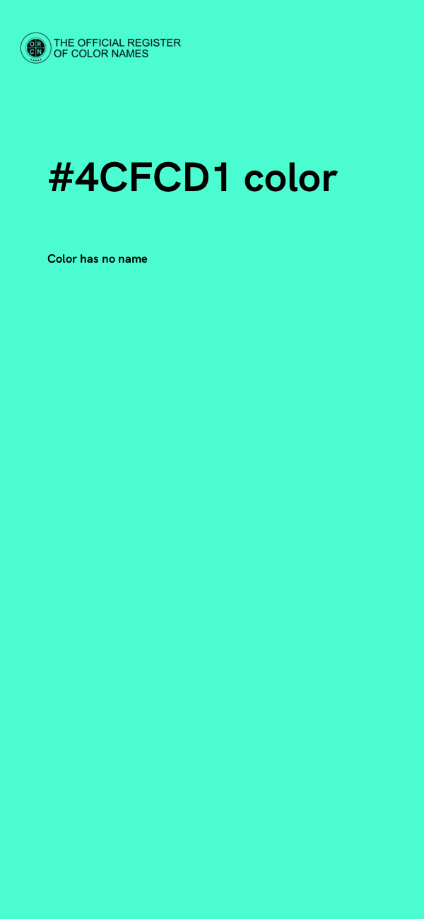#4CFCD1 color image