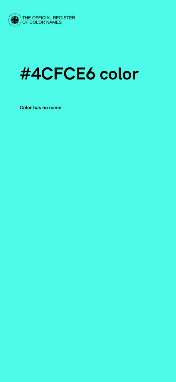 #4CFCE6 color image