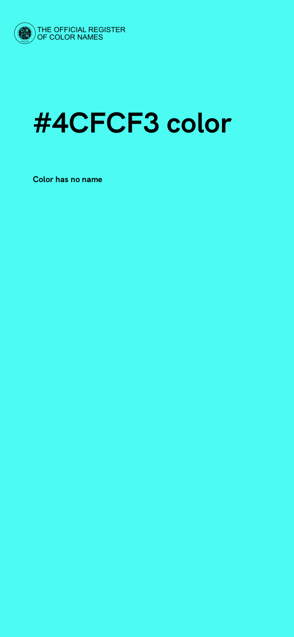 #4CFCF3 color image