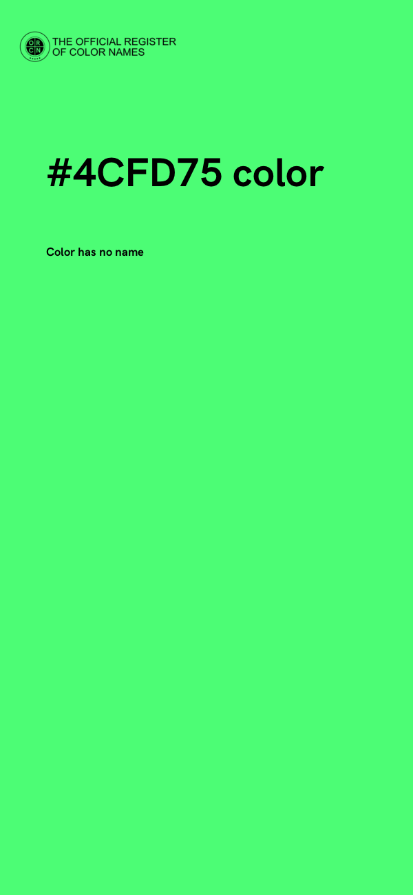 #4CFD75 color image