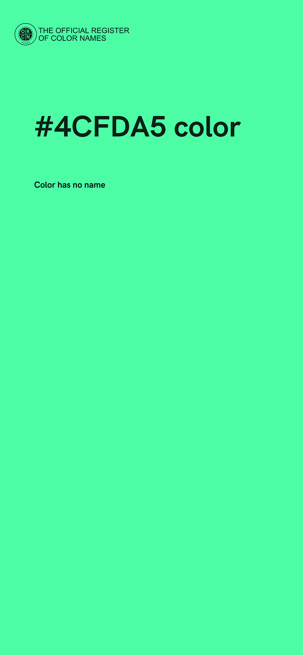#4CFDA5 color image