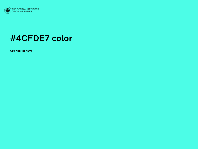#4CFDE7 color image