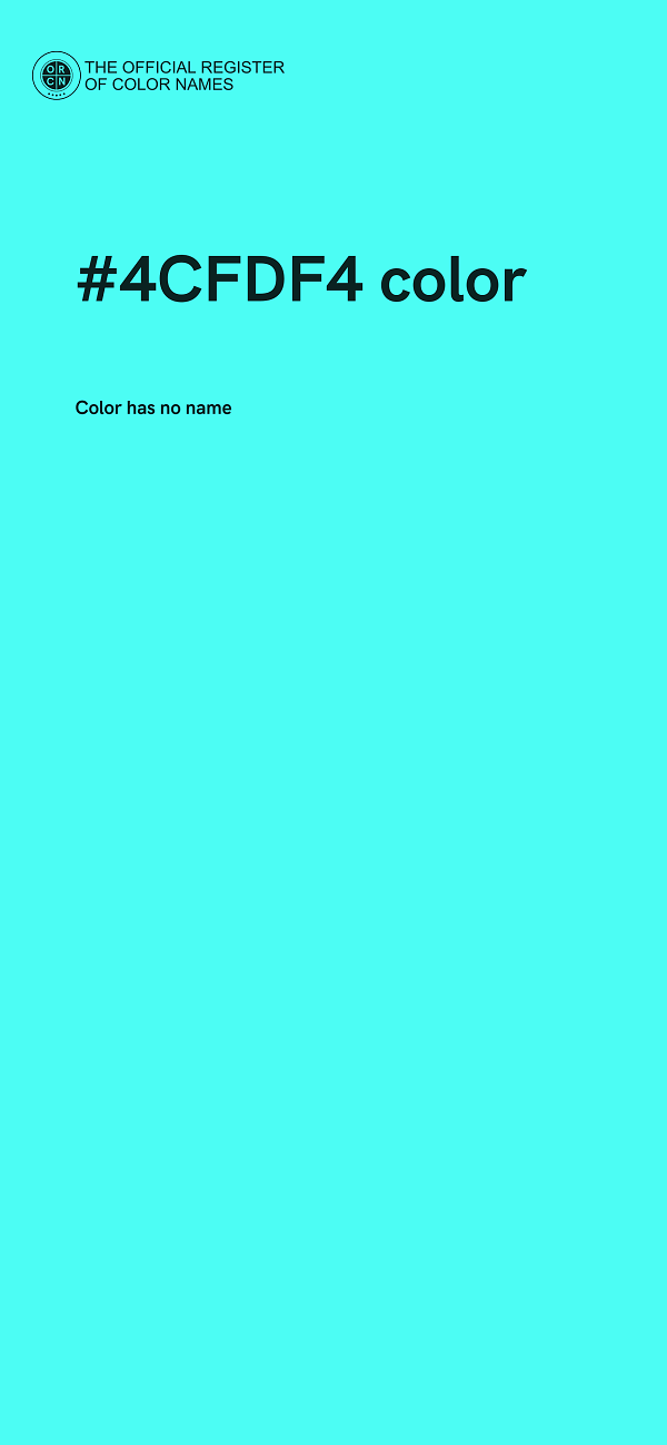 #4CFDF4 color image