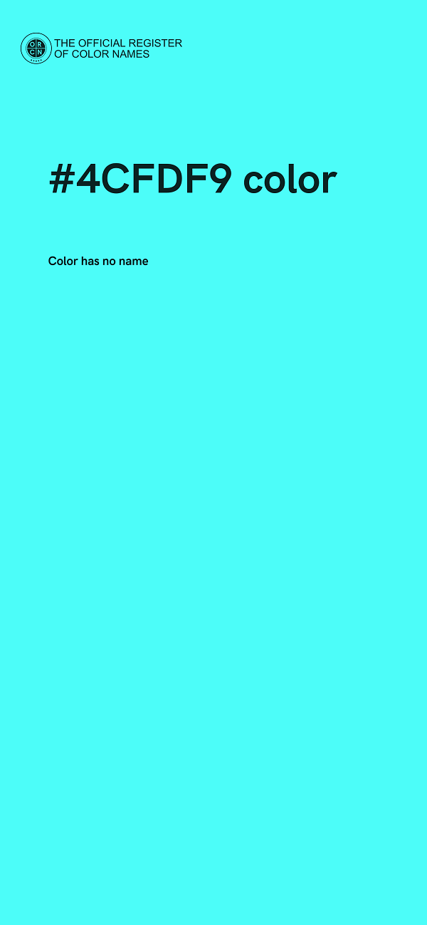 #4CFDF9 color image