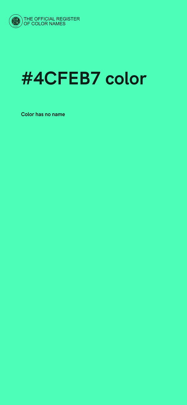 #4CFEB7 color image