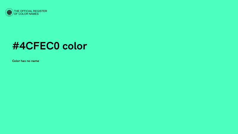 #4CFEC0 color image