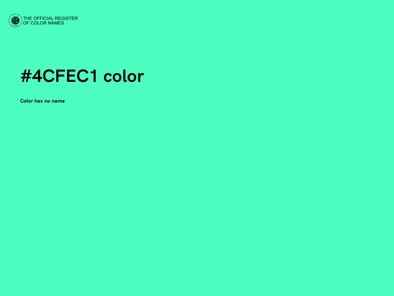 #4CFEC1 color image