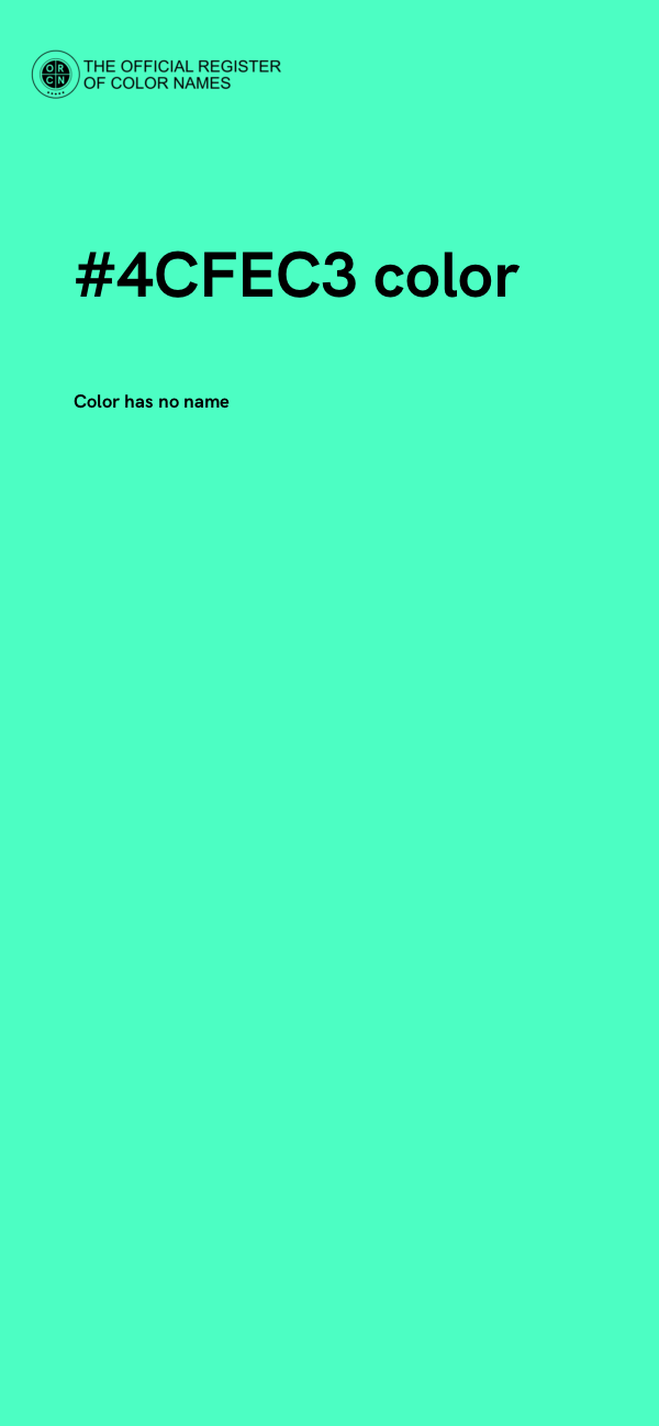 #4CFEC3 color image