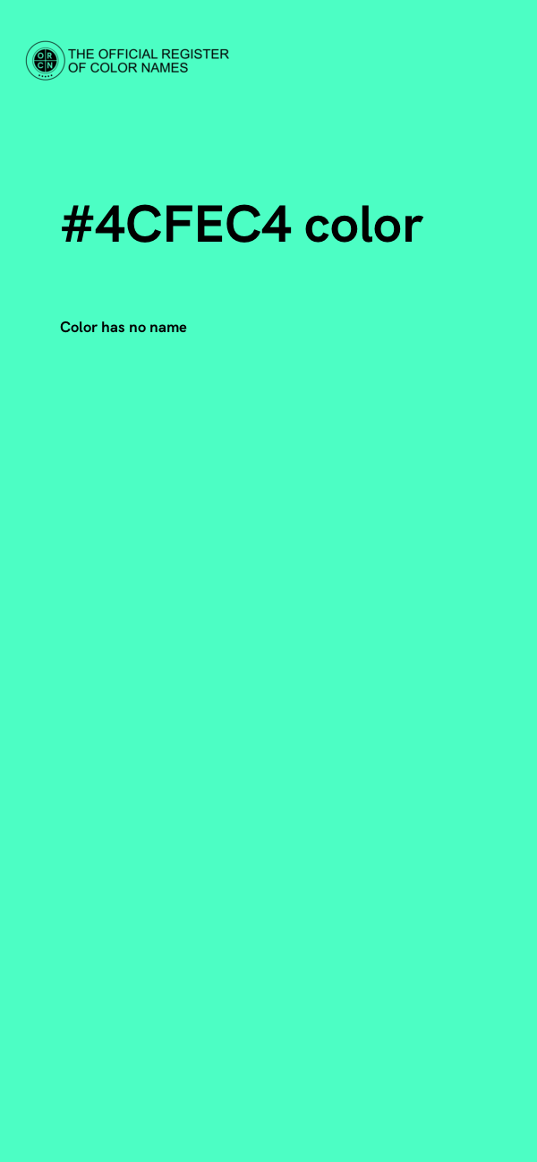 #4CFEC4 color image