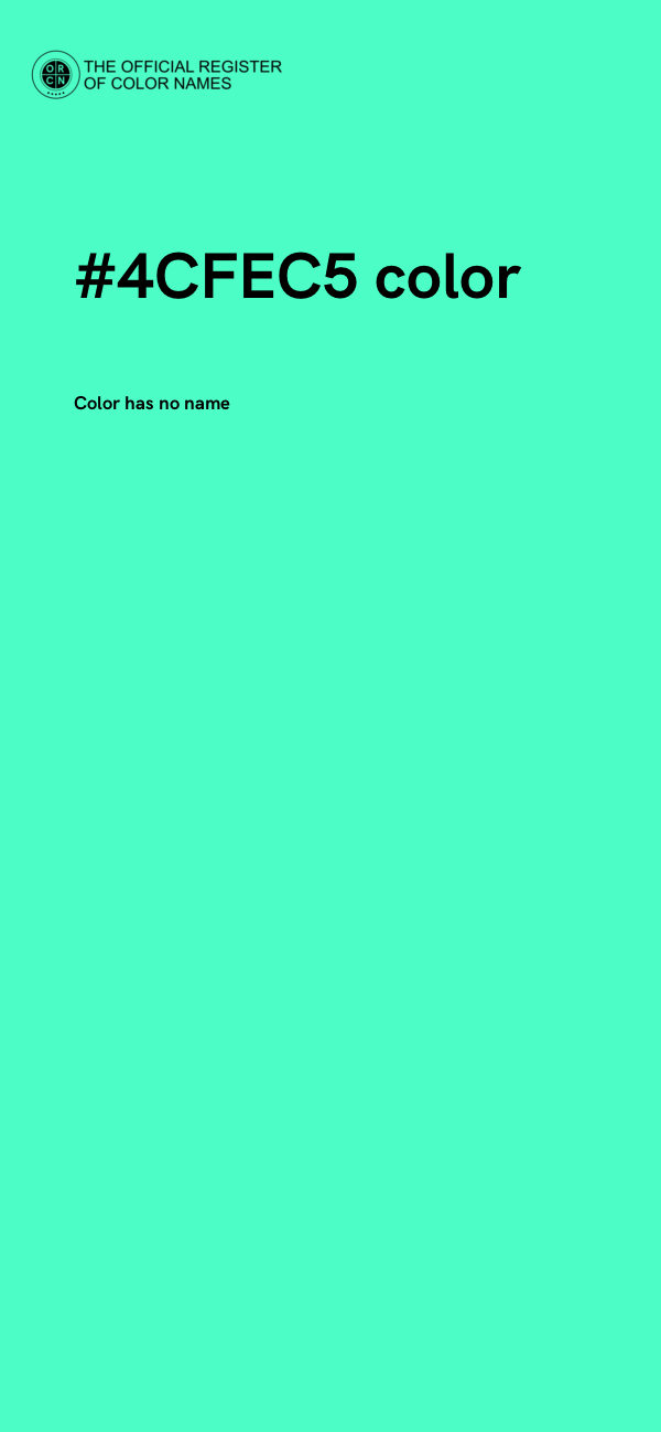 #4CFEC5 color image