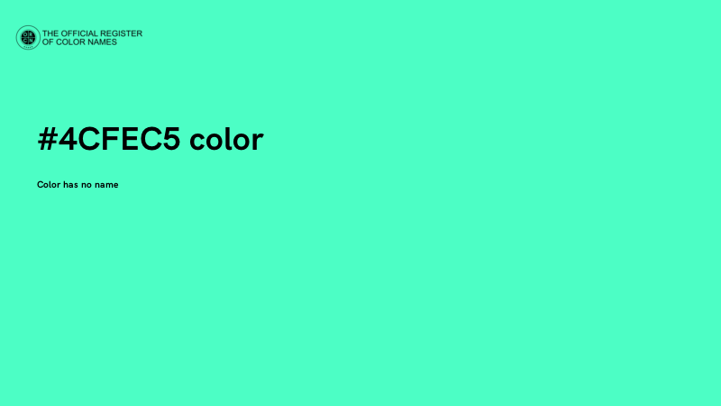 #4CFEC5 color image
